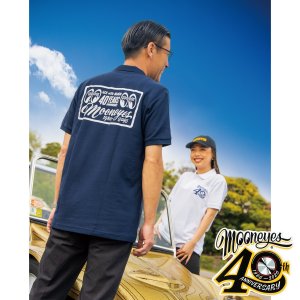 Photo1: MOON 40th Anniv. Plaque Design Polo Shirt
