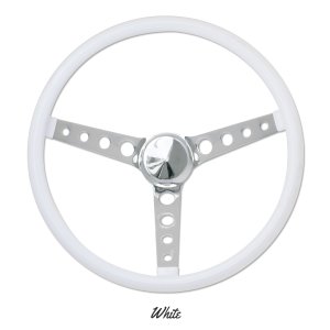 Photo2: MOONEYES ORIGINAL "Finger Grip" Steering Wheel 15" White (Vinyl Grip)