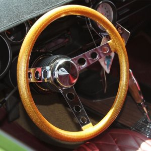 Photo2: MOONEYES ORIGINAL California Metal Flake Steering Wheels 3-Holes 34cm(13.5")