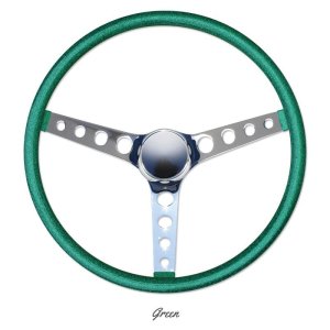 Photo3: MOONEYES ORIGINAL California Metal Flake 4-Holes Finger Grip Steering Wheel 38cm (15")