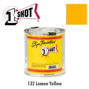 Photo1: Lemon Yellow 132 - 1 Shot Paint Lettering Enamels 237ml