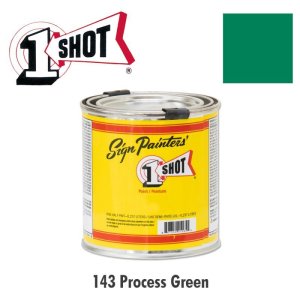 Photo1: Process Green 143 - 1 Shot Paint Lettering Enamels 237ml