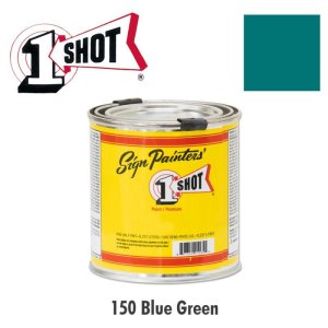Photo1: Blue Green 150 - 1 Shot Paint Lettering Enamels 237ml
