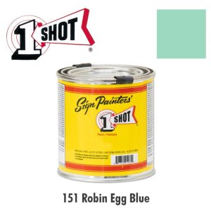 Photo1: Robin Egg Blue 151 - 1 Shot Paint Lettering Enamels 237ml