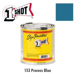 Photo1: Process Blue 153 - 1 Shot Paint Lettering Enamels 237ml