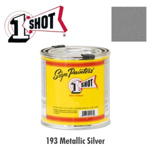 Photo1: Metallic Silver 193  - 1 Shot Paint Lettering Enamels 237ml