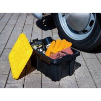 Tool Box Black Bin with Yellow Lid 6L (6.5 QT)