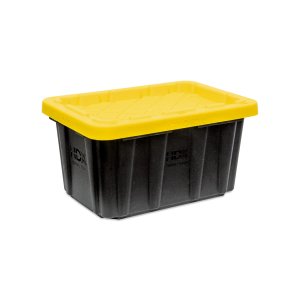 Photo1: Tool Box Black Bin with Yellow Lid 0.7L (0.75 QT)