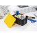 Photo1: Tool Box Black Bin with Yellow Lid 0.7L (0.75 QT) (1)