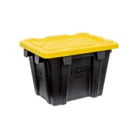Tool Box Black Bin with Yellow Lid 2.3L (2.5 QT)