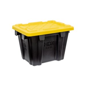 Photo1: Tool Box Black Bin with Yellow Lid 2.3L (2.5 QT)