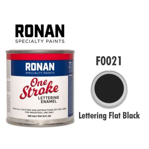 Photo1: Flat Black F0021 - Ronan One Stroke Paints 237ml(1/2 Pint/8 fl oz)