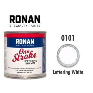 Photo1: Lettering White 0101 - Ronan One Stroke Paints 237ml(1/2 Pint/8 fl oz)