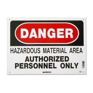 Photo1: DANGER HAZARDOUS MATERIAL AREAAUTHORIZED PERSONNEL ONLY