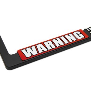 Photo3: Raised WARNING Security THEFT PREVENTION License Plate Frame