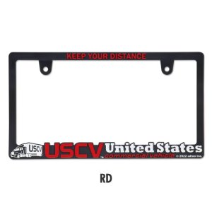 Photo2: Raised USCV Logo License Plate Frame for JPN size