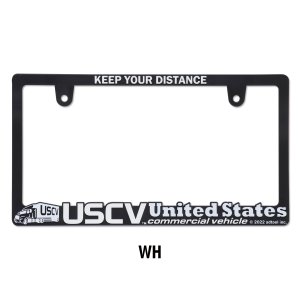 Photo6: Raised USCV Logo License Plate Frame for JPN size