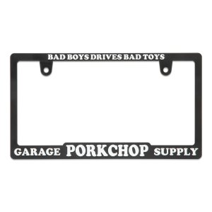 Photo2: Raised PORKCHOP Logo License Plate Frame for JPN size