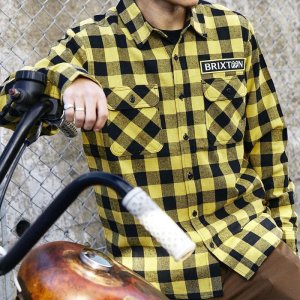 Photo2: BRIXTON x MOONEYES Flannel Shirt