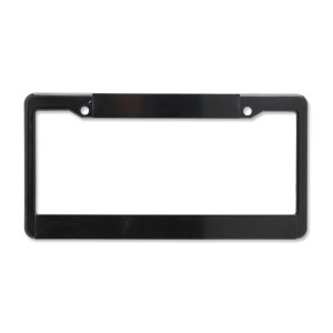 Photo1: US Lic. Frame Black Plain