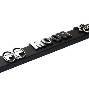 Photo4: Raised MOON Equipped Logo License Plate Frame (Chrome) for JPN size