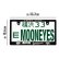 Photo6: Raised MOON Equipped Logo License Plate Frame (Chrome) for JPN size