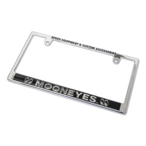 Photo3: Raised MOONEYES Logo Chrome License Plate Frame for JPN size