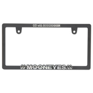 Photo3: Raised MOONEYES Logo Skinny License Plate Frame JPN size