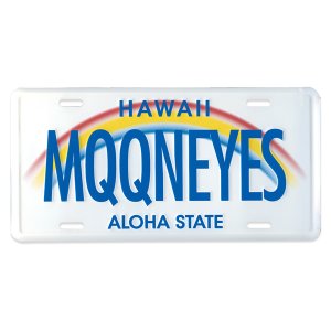 Photo1: MOONEYES Hawaii License Plate