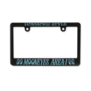 Photo2: Black License Frame for Motorcycle "Mooneyes Area-1"