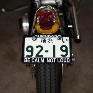 Photo2: Original Custom License Plate Frame Black for Motorcycle