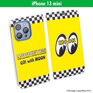 Photo1: MOON Checker iPhone 13 mini Flip Case