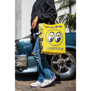 Photo1: MOON Eyeball Eco Tote Bag M
