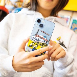 Photo1: MOON License Plate iPhone 14 Hard Case
