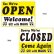 Photo3: MOON Open / Closed Sign Plate (3)