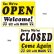 Photo3: MOON Open / Closed Sign Plate (3)