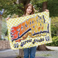 FLAMIN' MOON Fleece Blanket