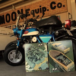 Photo3: Moon Vintage Sign Plate 1968 Back Cover