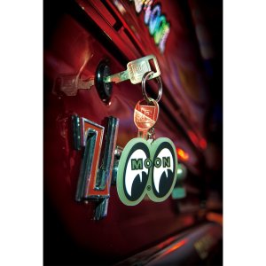 Photo1: MOON Eyeshape Key Ring Glow-in-the-Dark