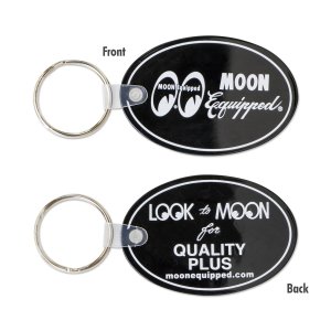 Photo2: MOON Equipped Oval Rubber Key Ring