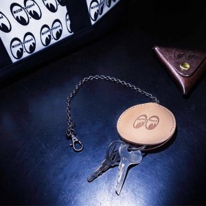 Photo1: 【30%OFF】MOON Equipped Leather Chain Key Case