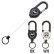 Photo3: MOON Equipped Carabiner Reel Key Ring