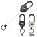 Photo3: MOON Equipped Carabiner Reel Key Ring (3)