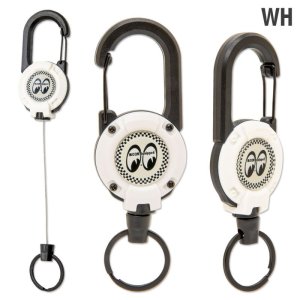Photo5: MOON Equipped Carabiner Reel Key Ring