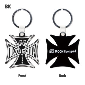 Photo2: MOON Equipped Iron Cross Key Ring