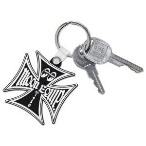 Photo6: MOON Equipped Iron Cross Key Ring