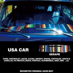 Photo1: USA/American Car Original Serape Dashboard Cover (Dashmat)