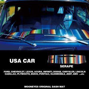 Photo1: USA/American Car Original Serape Pattern Dashboard Cover (Dashmat)