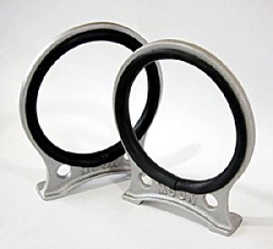 Photo1: MOON Chopper Tank Brackets 5-inch for H-D