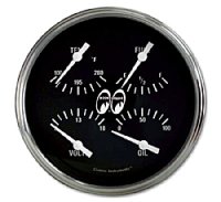 MOON Equipped 4 5/8inch QUAD Gauge   (Black)